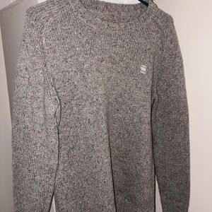 G-Star Gray Bick R Knit Long Sleeve Crewneck Sweater